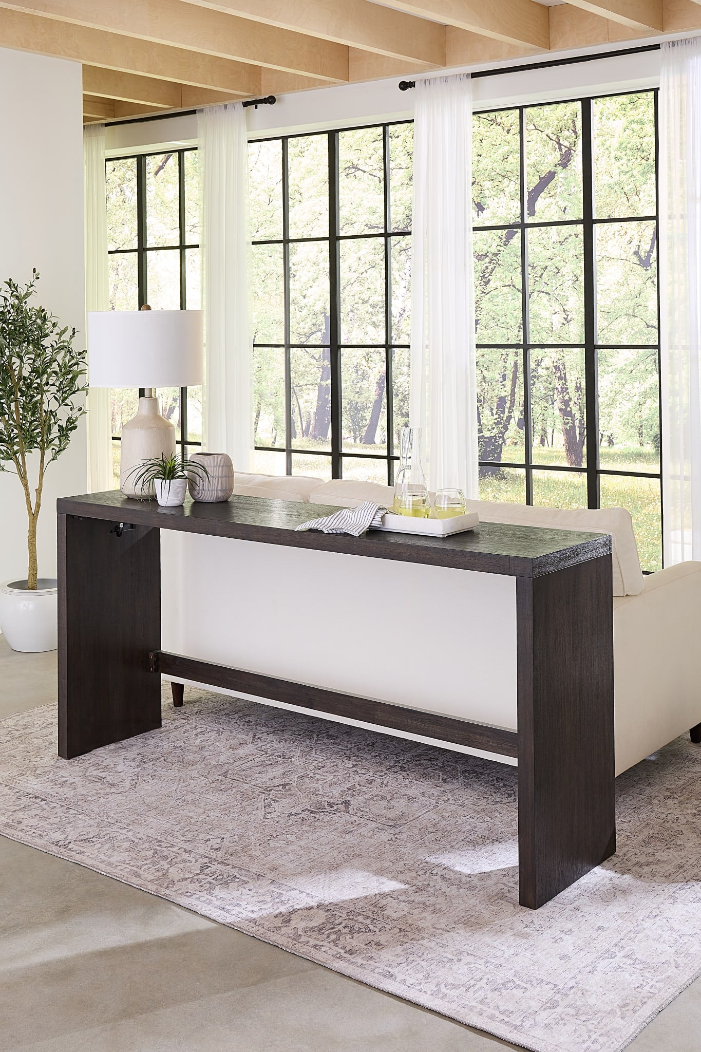Modus Oxford Gathering Table with USB/Power in Basalt Grey FFE-1494