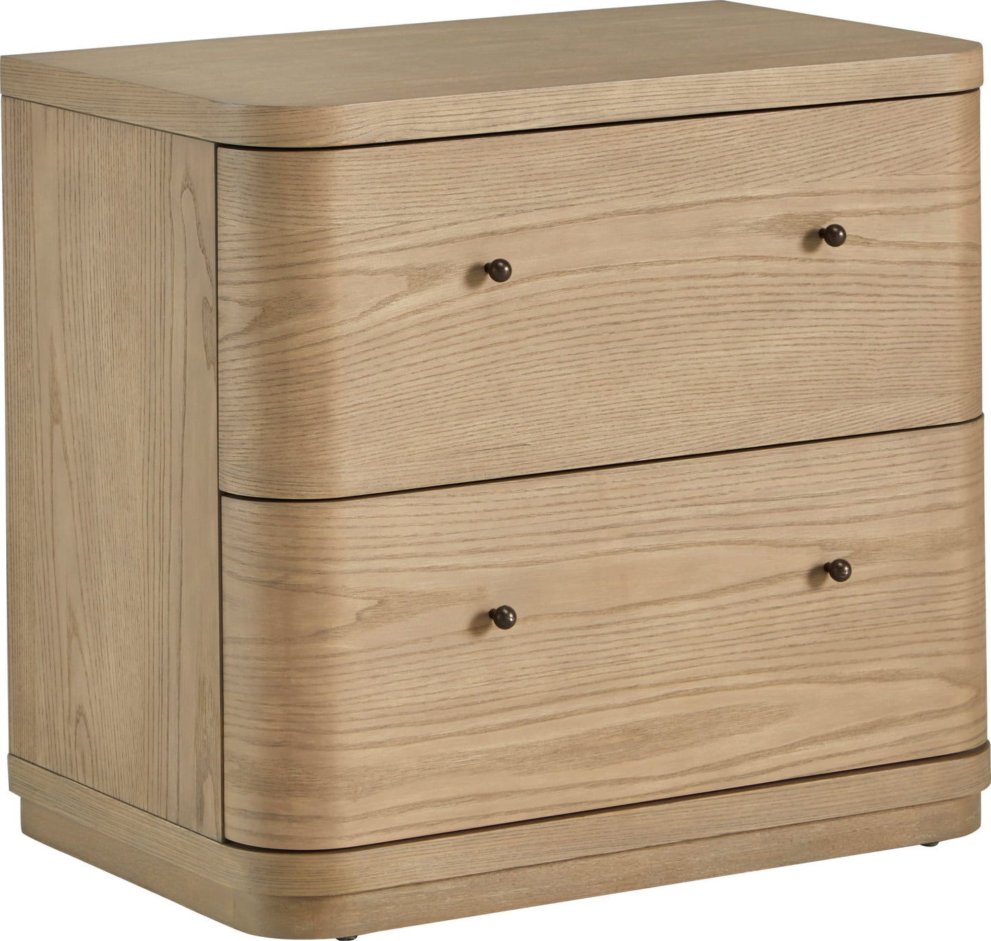 Modus  Penny Two Drawer White Ash Nightstand in Buff Cream FFE-1499