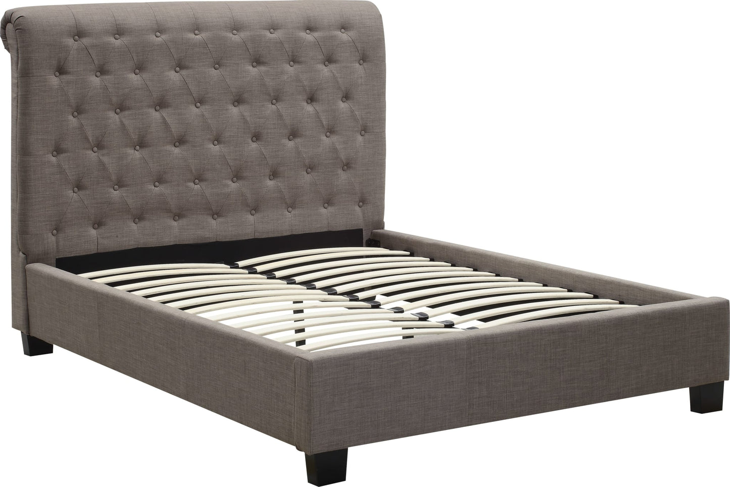 Modus Royal King-size Tufted Platform Bed Dolphin Gray Linen 3 FFE-1510