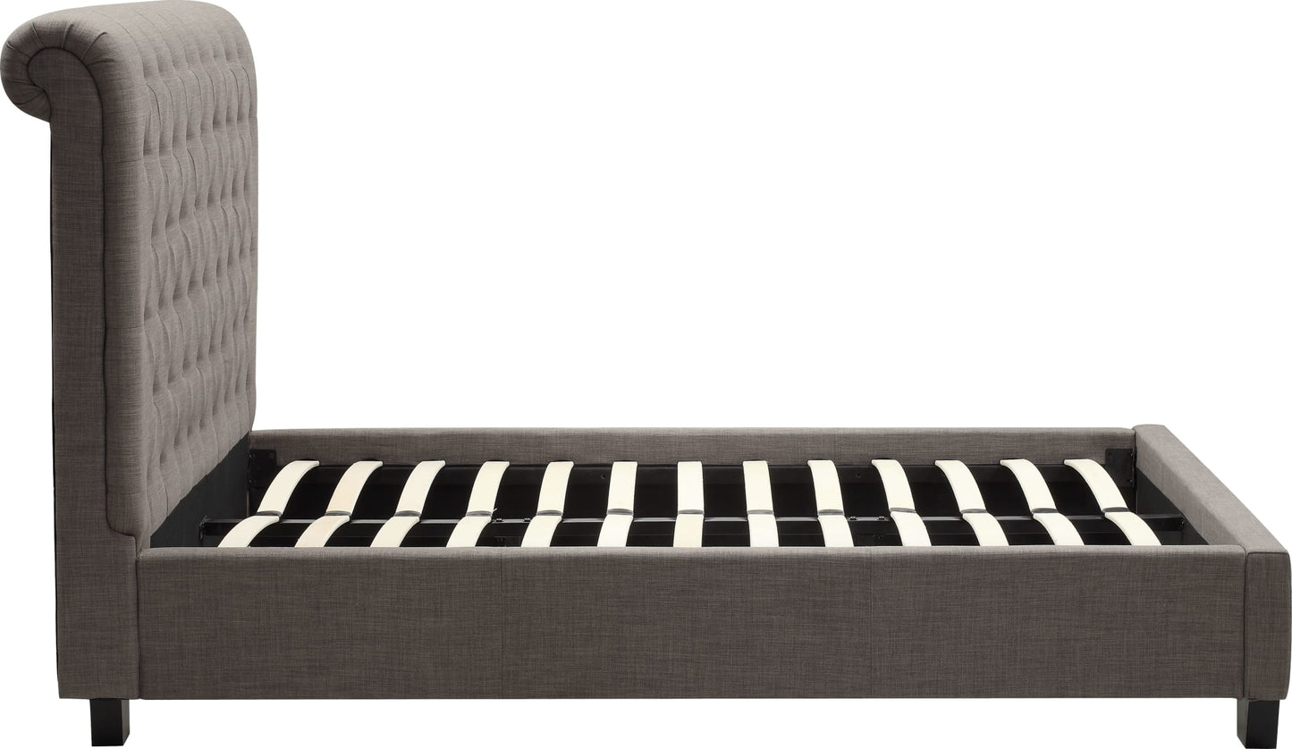 Modus Royal King-size Tufted Platform Bed Dolphin Gray Linen 3 FFE-1510