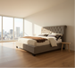 Modus Royal King-size Tufted Platform Bed Dolphin Gray Linen 3 FFE-1510
