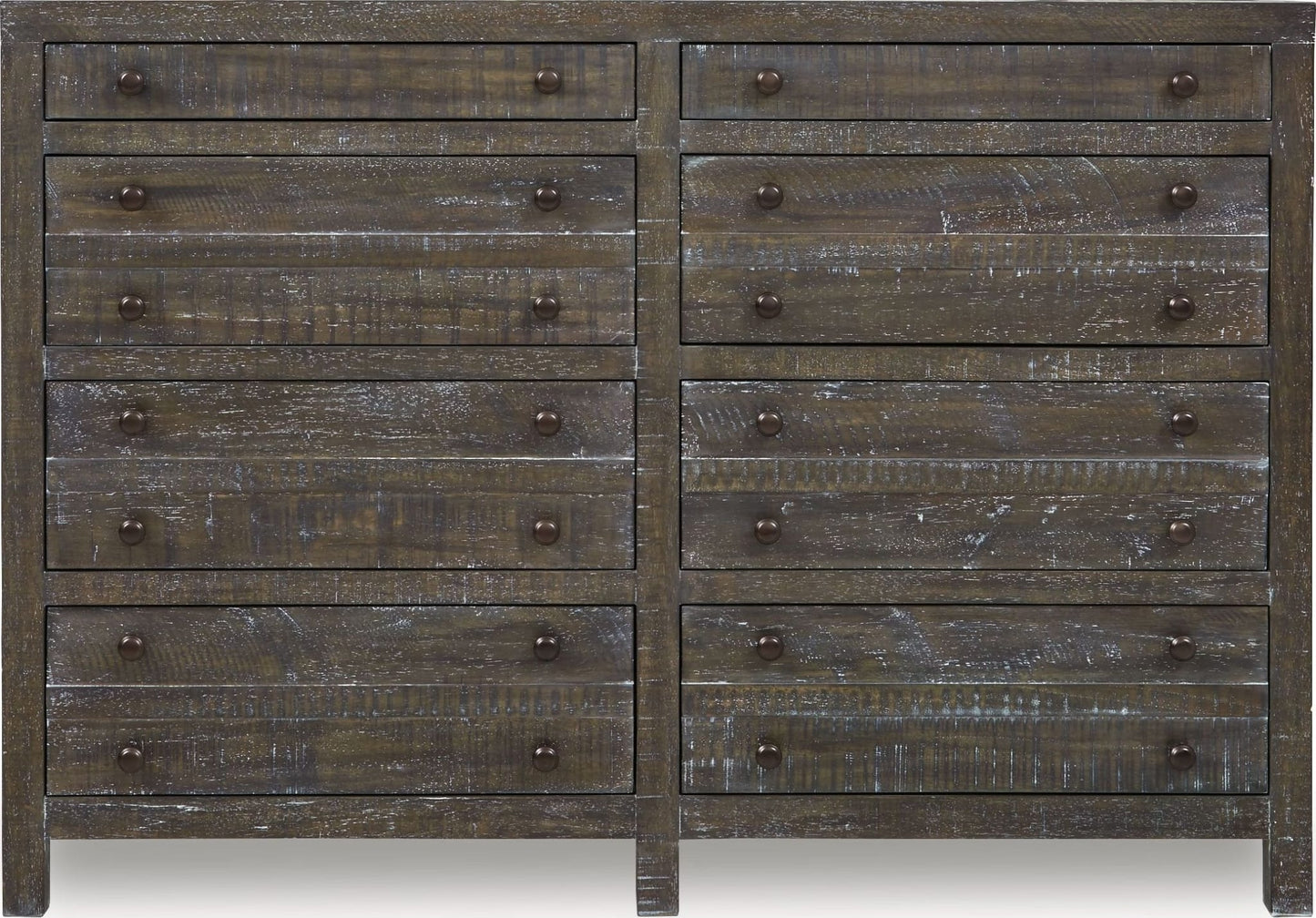 Modus Townsend Solid Wood Eight Drawer Dresser Chest in Gunmetal 2 FFE-1481