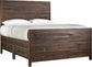 Modus Townsend King-size Solid Wood Panel Bed in Java & Rails/Slats FFE-1492