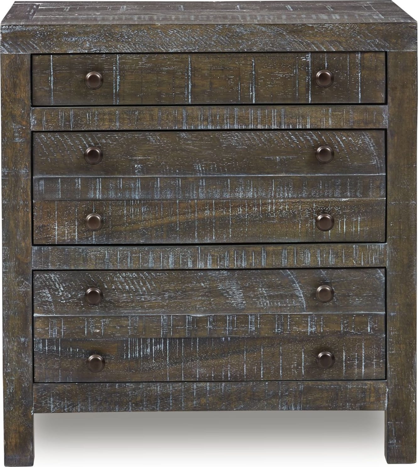 Modus Townsend Solid Wood Three Drawer Nightstand in Gunmetal 2 FFE-1515