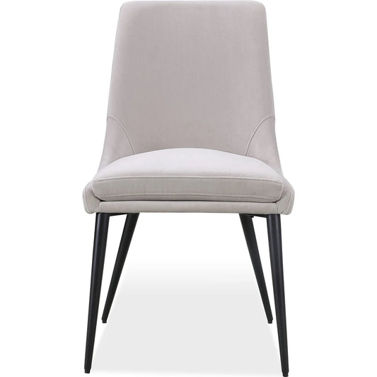 Modus Pair (2) Winston Upholstered Metal Leg Dining Chair Ash Grey/Black 8 FFE-1468