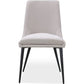 Modus Pair (2) Winston Upholstered Metal Leg Dining Chair Ash Grey/Black 8 FFE-1468