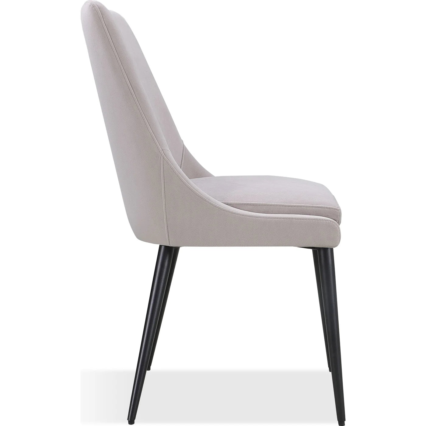 Modus Pair (2) Winston Upholstered Metal Leg Dining Chair Ash Grey/Black 8 FFE-1468