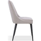 Modus Pair (2) Winston Upholstered Metal Leg Dining Chair Ash Grey/Black 8 FFE-1468
