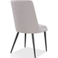 Modus Pair (2) Winston Upholstered Metal Leg Dining Chair Ash Grey/Black 8 FFE-1468