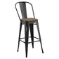 Modway Promenade Metal Kitchen Bar Stool in Brown FFE258-123