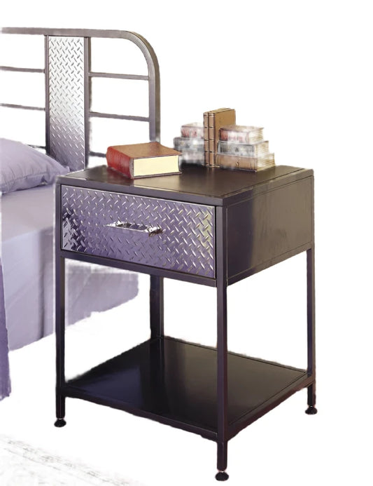 Powell Kids Monster Bedroom Chrome Twin Bed w/Nightstand WM249-8