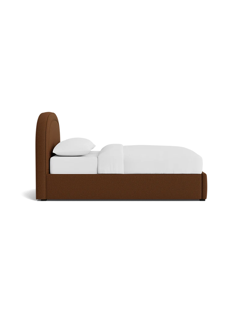 Lulu & Georgia Newbery Platform Bed Chocolate Performance Fabric FFE-1464