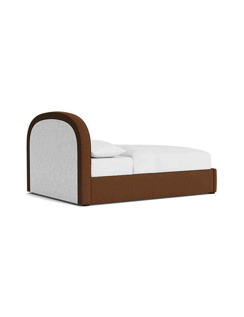 Lulu & Georgia Newbery Platform Bed Chocolate Performance Fabric FFE-1464
