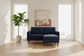 Burrow Navy Blue - Performance Flatweave Nomad Loveseat Sofa w Chaise FFE-1143