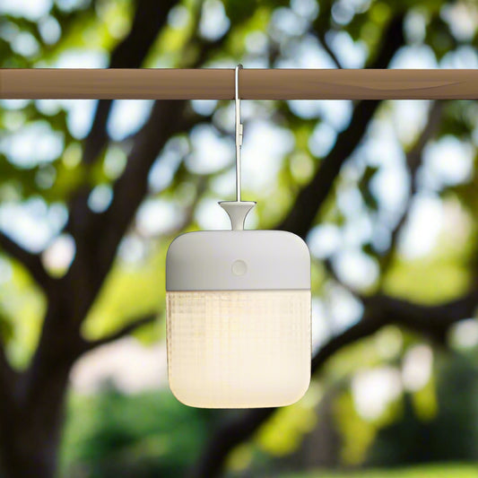 Neighbor Acorn Lantern Portable Outdoor Lamp in Putty Grey FFE258-528