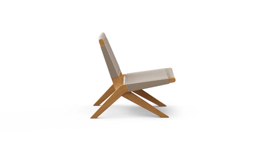 Burrow Scout Teak Rope Cord Chair - Sand FFE-1413