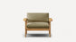 Pair (2) Burrow Dunes Teak Rosemary Green All Weather Lounge Chair FFE-1569