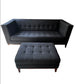 PERCH Grammercy Tufted Grey Sofa w Ottoman Chaise EL248-1