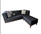 PERCH Grammercy Tufted Grey Sofa w Ottoman Chaise EL248-1