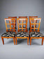 Set of 6 Wood Cross Back Upholstered Dining Side Chairs TR260-9