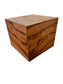 Moes Wood Block Square Burlwood Nash Side Table AT257-9