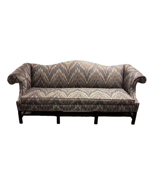 Drexel Heritage Single Cushion Camel Back Sofa Missoni Style Upholstery LC243-13