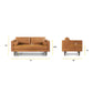Poly & Bark Napa 72 Apartment Cognac Tan Brown Sofa Couch FFE-1460