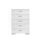 Oren Ellis Porreca 5 Drawer White Chest Dresser FFE-1156
