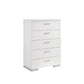 Oren Ellis Porreca 5 Drawer White Chest Dresser FFE-1156