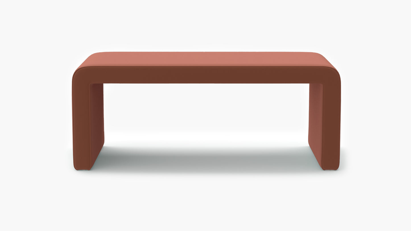 The Inside Waterfall Bench | Terracotta Performance Velvet FFE-1555