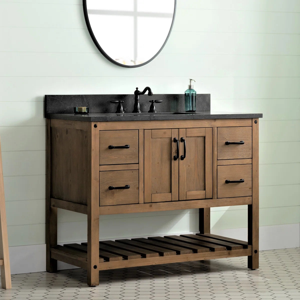 FreshSa 4 Drawer plus Cabinet Single Vanity FFE-1238