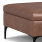 Rebecca 36" Coffee Table/Storage Ottoman in Brown Vegan Leather FFW-646