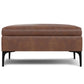 Rebecca 36" Coffee Table/Storage Ottoman in Brown Vegan Leather FFW-646