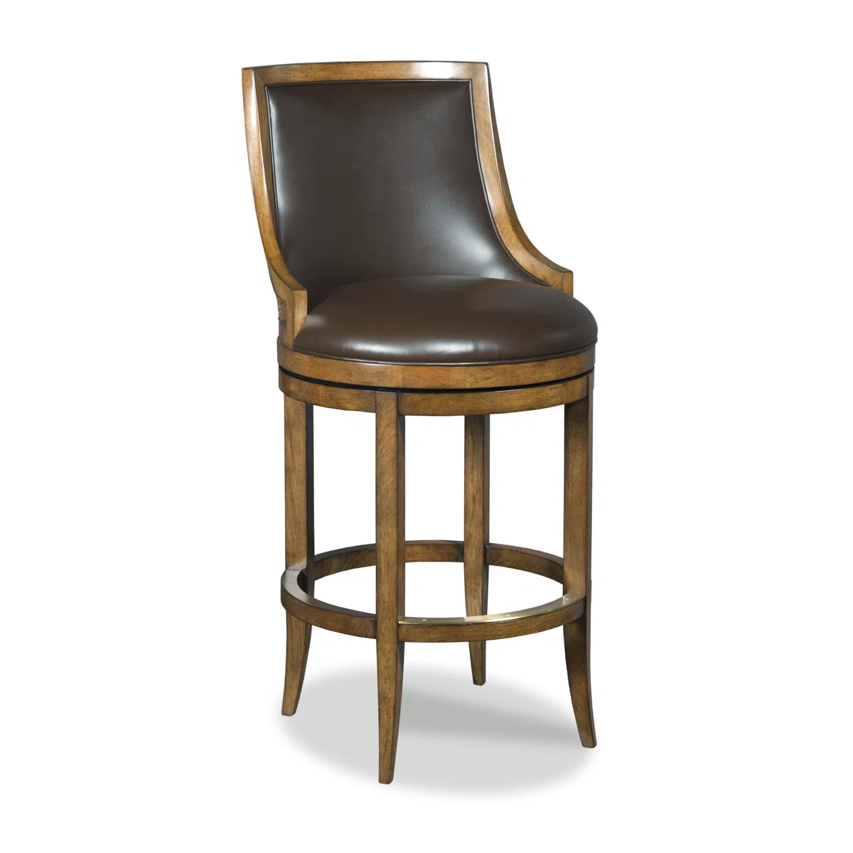 Pair (2) Woodbridge Furniture Redding Cane Back Swivel Bar & Counter Stools FFE-1212