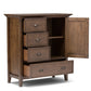 Redmond Solid Wood Rustic Natural Aged Brown Storage Cabinet Dresser Chest FFW258-712