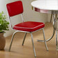 Coaster Retro Open Back Faux Leather Dining Chairs in Red FFE258-67