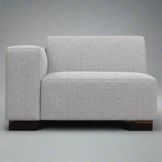 Simpli Home Pale Grey Rex 2 pc Love Seat & Ottoman FFE-771
