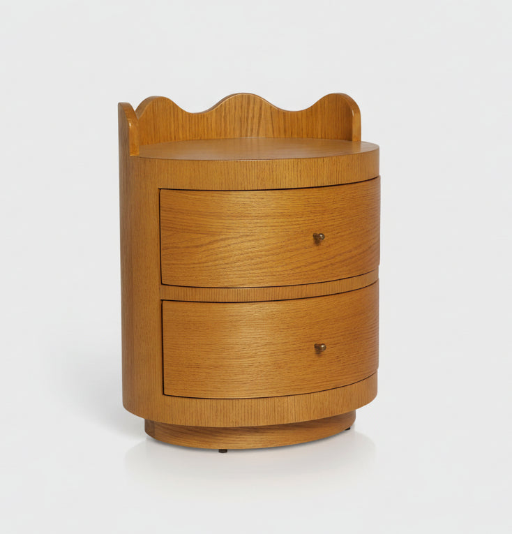 Pair (2) Lulu and Georgia Curved Front Ripple Nightstand FFW-1152