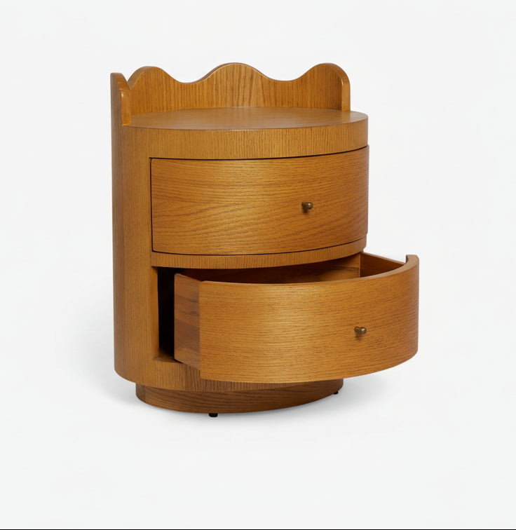 Pair (2) Lulu and Georgia Curved Front Ripple Nightstand FFW-1152