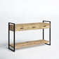 Riverside Mango Natural Wood Metal Legs 54" Console Sofa Table FFW258-597