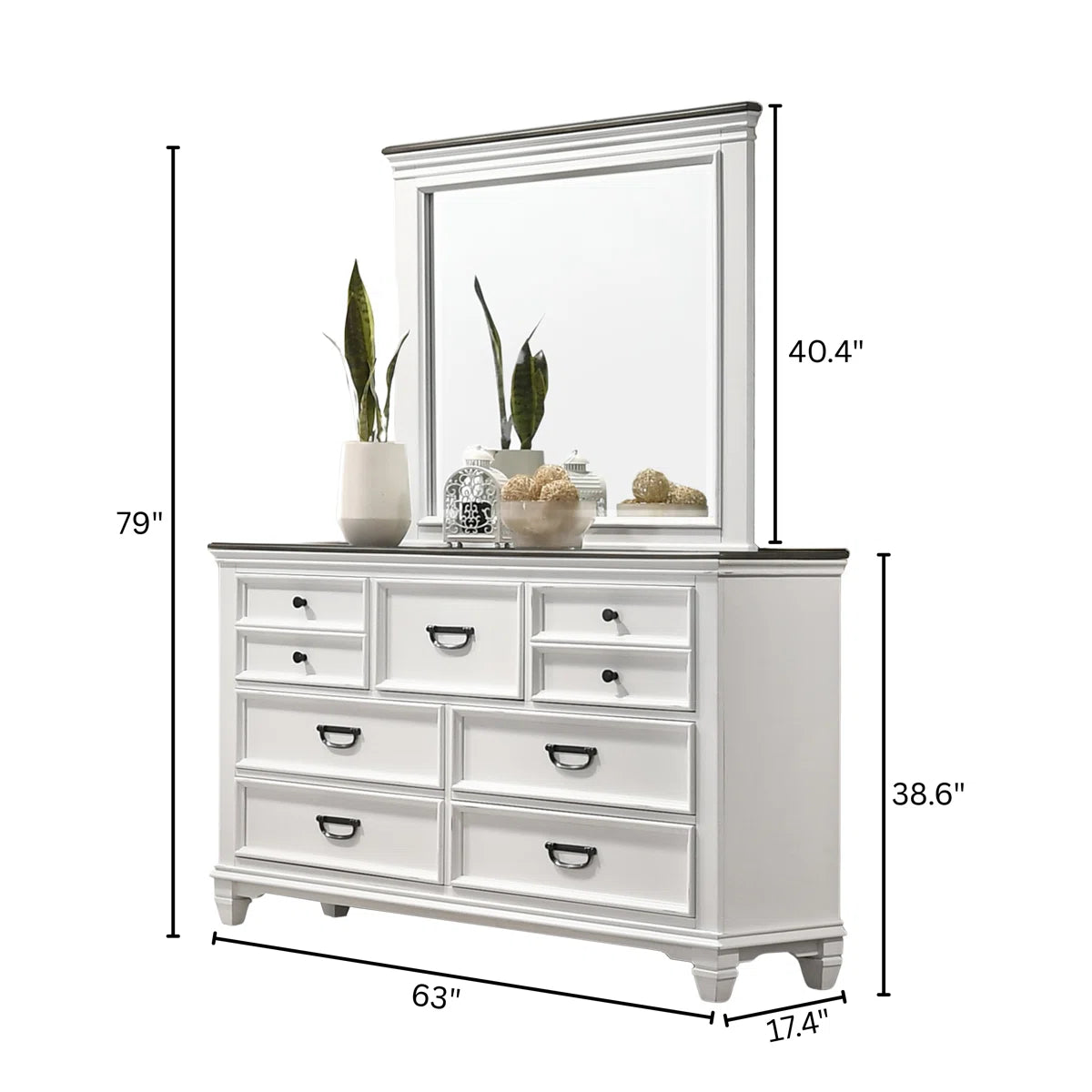 Laurel Foundry Modern Farmhouse Semaj Wood Bedroom Set w Shiplap Panel King Bed Dresser Mirror Two Nightstands FFE-735