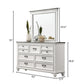 Laurel Foundry Modern Farmhouse Semaj Wood Bedroom Set w Shiplap Panel King Bed Dresser Mirror Two Nightstands FFE-735
