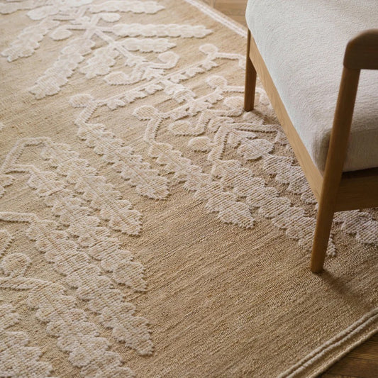 Shakha Hand Knotted Taupe/Ivory Jute Area Rug 10 x 14 Natural FFE-766