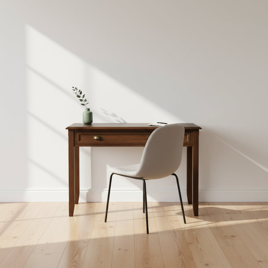 Burlington Solid Wood 42" inch Wide Writing Office Desk in Mahogany Brown FFW-927