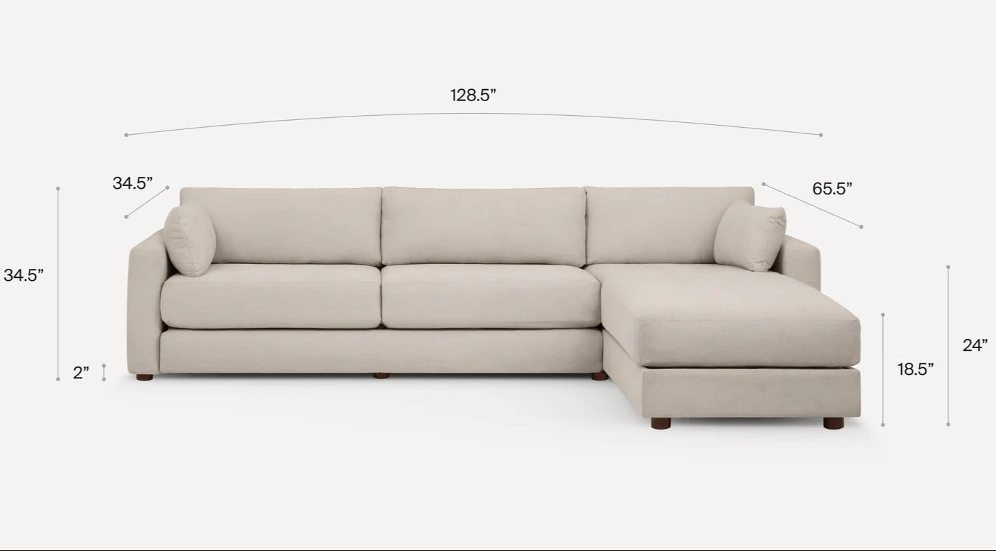 Burrow Span Sleeper Storage Sectional, Georgia Clay/Walnut FFW-814