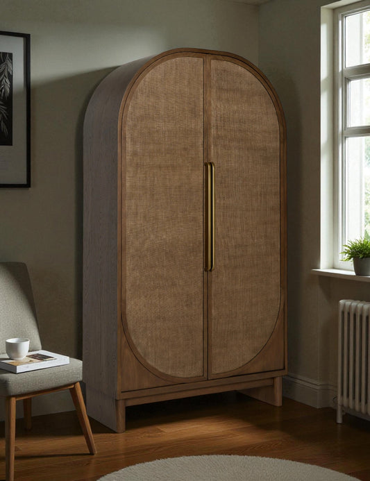 Lulu & Georgia Smoke Oak Brown Suzette Cabinet Armoire FFE-1080