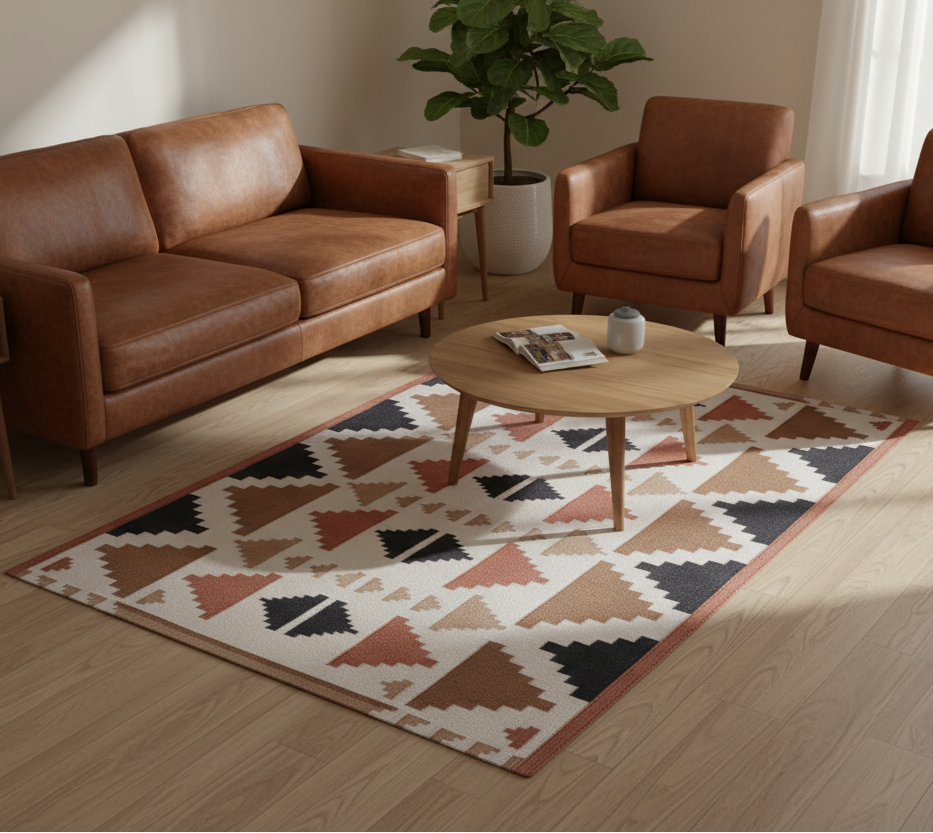 Tejal Handwoven Flat Weave Geometric Indian 9' x 12'  Area Rug FFW-1248