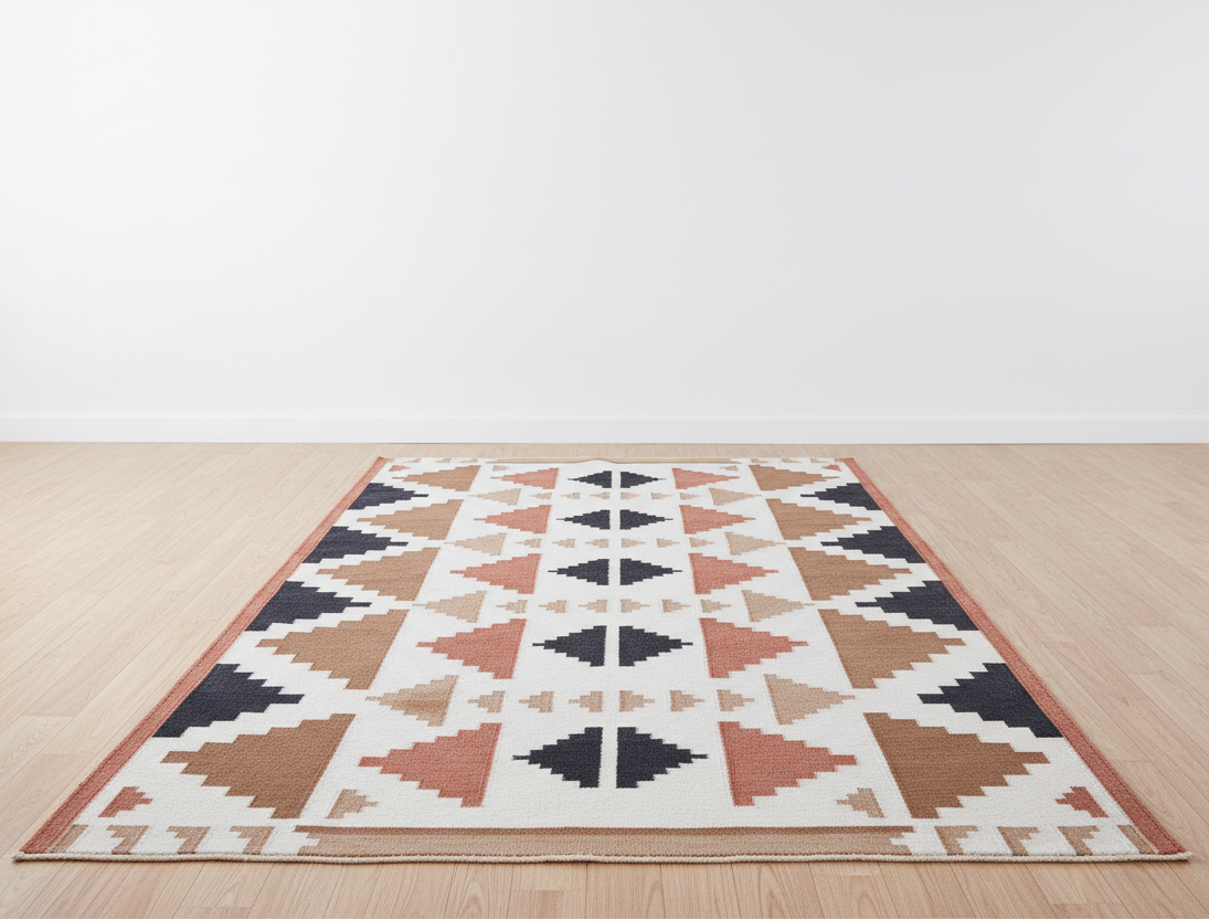 Tejal Handwoven Flat Weave Geometric Indian 9' x 12'  Area Rug FFW-1248