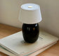 2Modern Torso Portable LED Rechargeable Mini Table Lamp in Black  FFW-1102