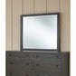 Modus Townsend Solid Wood Beveled Glass Mirror in Gunmetal FFE-1487